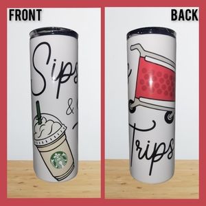 Sips and trips 18.5oz stainless steel tumbler